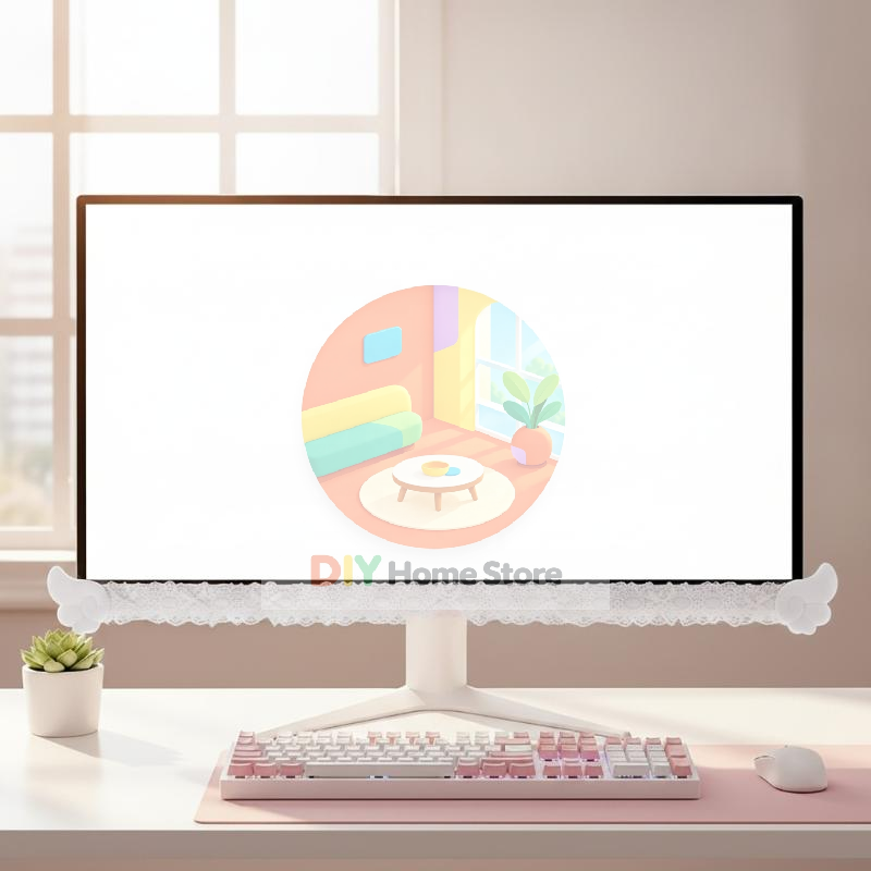 Setup Desk Monitor - Color Lace Monitor Trim with Plush