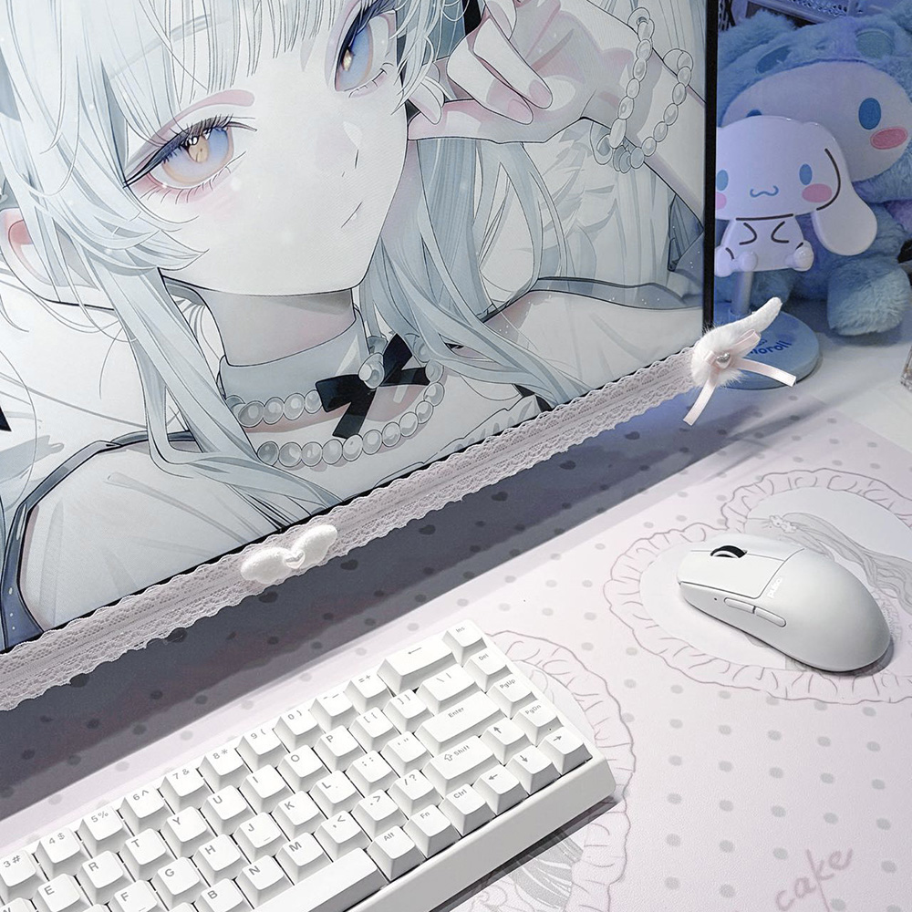 New Screen Decor White Lace Mo - Setup Desk Monitor 评论和价格